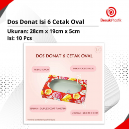 Dos Donat Isi 6 Cetak Oval