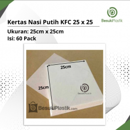 Kertas Nasi Putih KFC 25 x 25 (DUS)