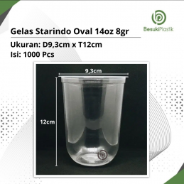 Gelas Starindo Oval 14oz 8gr (DUS)