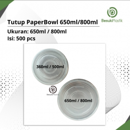 Tutup PaperBowl FreshOne 650ml/800ml (DUS)